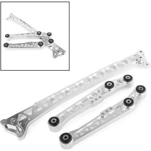 Car 7 Function Silver Billet Lower Control Arm & Subframe Brace For Honda Civic 1992-1995 & FOR Del Sol 1993 1994 1995 1996 1997