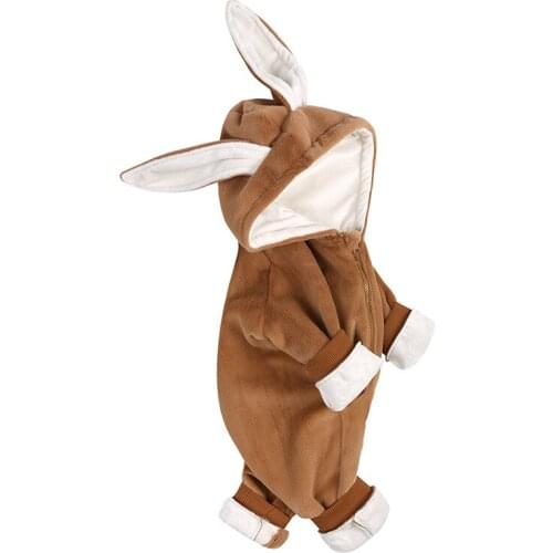 Baby Clothes Romper Newborn Baby Boys Girls Winter Cute Ear Fleece Jumpsuit Romper Warm Outwear New Born Baby Clothes Jumpsuit