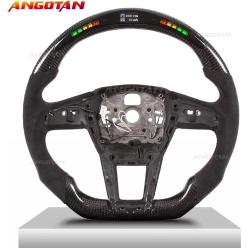 LED Steering Wheel Carbon Fibre Fit For Audi A7 Sports Modification Steering Wheel