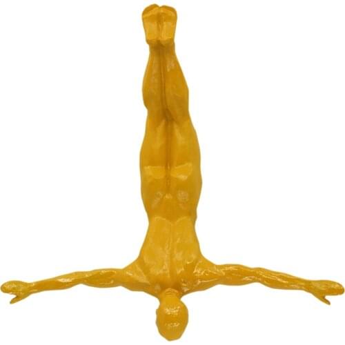 Living Room Background Creative Gift Colorful Young Boy Figurine Figure Cool Bungee Jumping Man Resin Wall Hanging Decoration