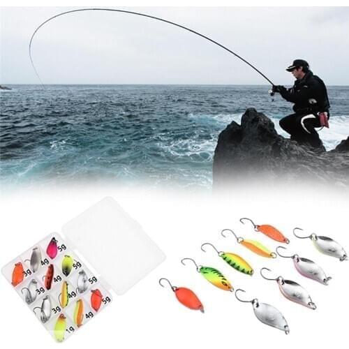 Hot Sale Fishing Accessories 12 pcs 1.5-5g Spoon-Shaped Horse Mouth Sequin Set Road Sub-Bait Hard Bait Pesca Accesorios Leurre 6