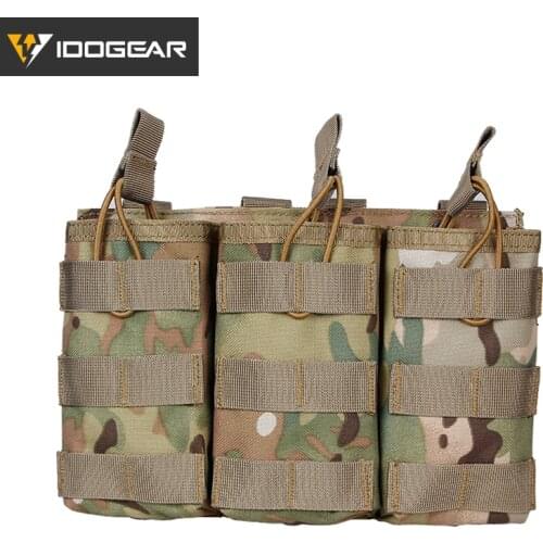 IDOGEAR Magazine Pouch Molle Triple MAG Pouch Carrier Modular For 5.56 Combat Duty Wargame Outdoor Activities 3533