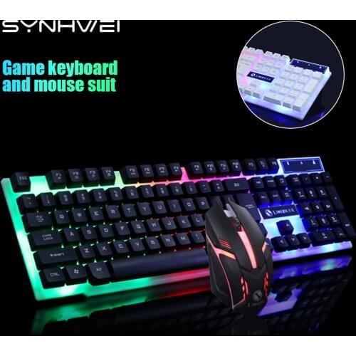 Gaming Keyboard and Mouse Set With RGB display Wired Keyboard Back Light Keyboard Gamer Kit Gaming Mouse Set for PC Laptop