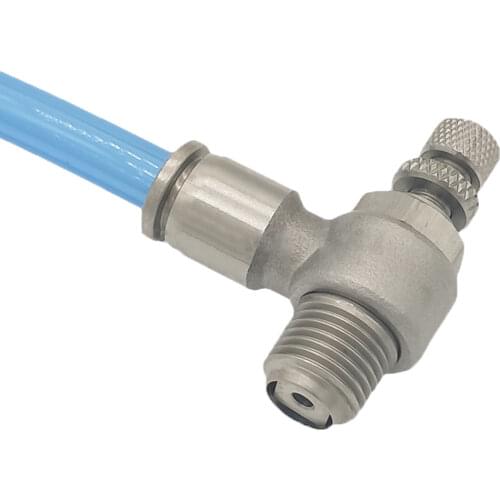 M5 1/8" 1/4" 3/8" 1/2" BSP x 4-12mm Press Fit Push In Air Speed Control Valve Throttle Pneumatic 304 Stainless Homebrew