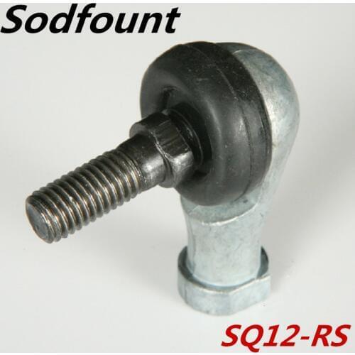 SQ12 M12 Bore 90 Degrees Connector Ball Joint Rod End Bearing 12mm Male Steel