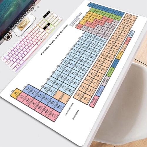 Mause Pad Mouse Xl Gamer Pc Desk Gaming Accessories Keyboard Large Long Deskmat Computer Mats Periodic Table Of The Elements Pad