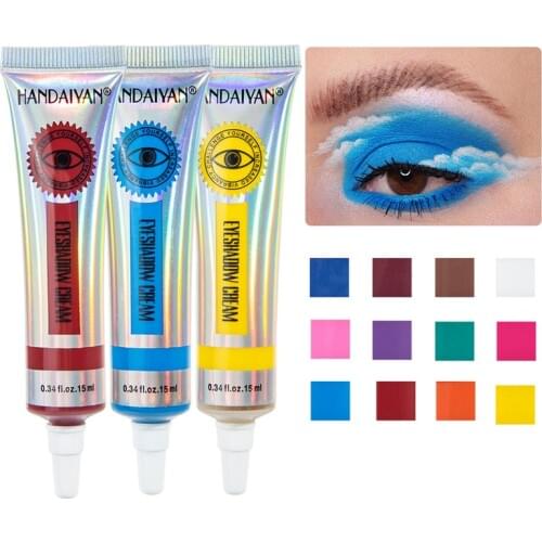 Multicolor Eye Shadow Not Fade Waterproof Eye Shadow Cream Eye Shadow 12 Colors Matte Color Eyeshadow Create Delicate Eye Makeup