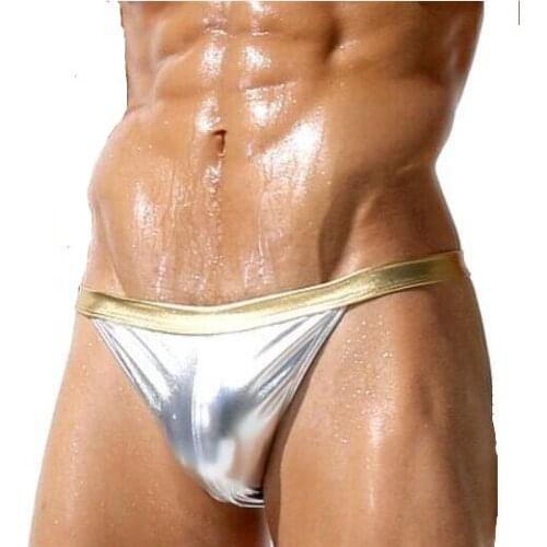 Men Bikini Briefs Underwears Mens Sexy Rubber Briefs Undies Gay Man Underpants Male underclothes