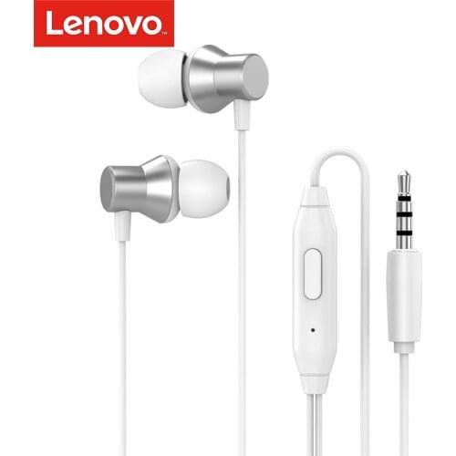 Original Lenovo 3.5mm HF130 In-ear Wired Earphone Sound Heavy Subwoofer Driver Stereo Earbuds Sports Earphone with Mic Headset