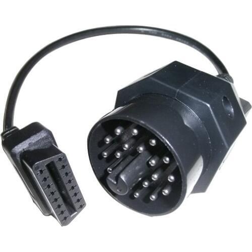 Wholesale 100pcs OBDII OBD2 Round Diagnostic Connector Cable Scanner Adapter Tool 20pin for Bmw E36 E46 E38 E39 E53 X5 Z3