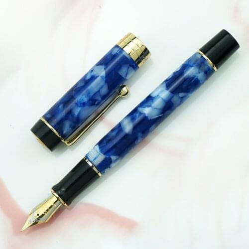 Jinhao 100 Centennial Resin Fountain Pen Oceaan Blue EF/F/ 18KGP M/Bent Nib with Converter Writing Business Office Gift Ink Pen