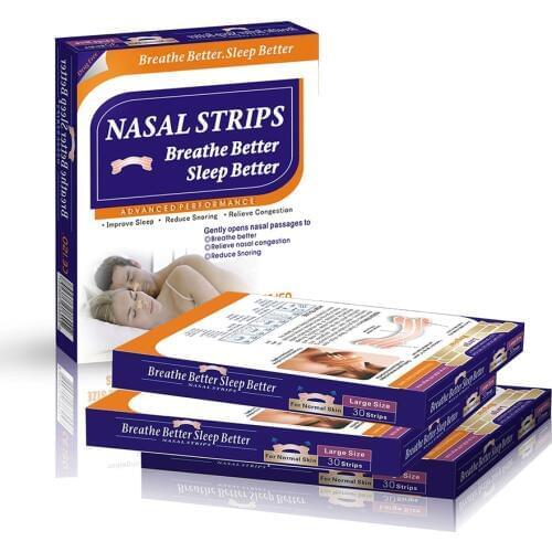 900pcs=30boxes 66x19mm Factory Supply Anti Snore Nasal Strip Breathe Right Stop Snoring Strips Easier Breath Health Sleeping Aid