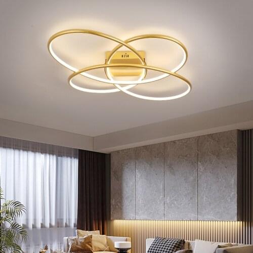 Minimalism Modern led Ceiling Lights for Living room Bedroom Dining room black/Gold finished Ceiling Lamp led plafonnier fixture