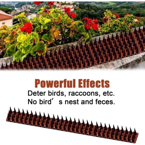 Durable Bird Spike Fence Wall Spikes Yard Practical Thorn Pads for Anti Cat Dog Climbing Wall Window Railing Garden Fence