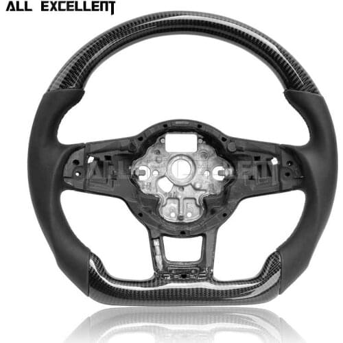 For VW Golf Carbon Fiber Steering Wheel For MK7/MK7.5 GTI/R With Nappa Leather with/without Carbon Fiber Tirm
