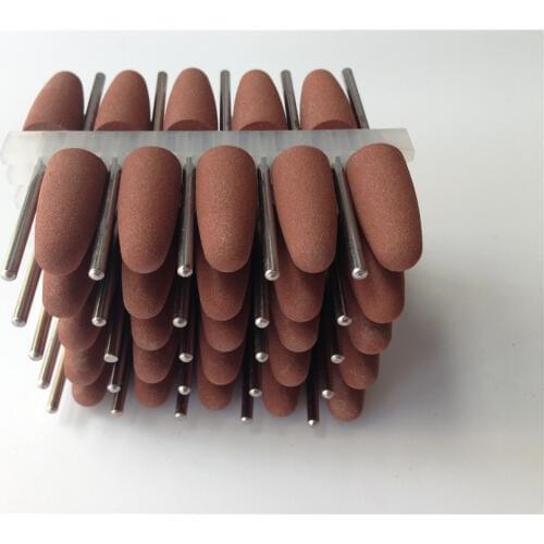 Good Items 50Pcs SILICONE Rubber Polishers Diamond Polishing Burs Extra Coarse Brown Resin Base 2.35mm