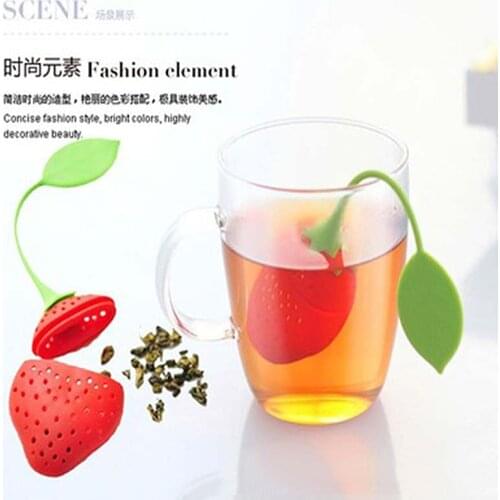 Tea Strainer TEA-FILTER Herbal Kitchen Reusable 1pc Strawberry Food-Grade Non-Toxic Healthy Tea Infuser