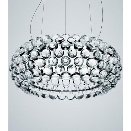 Modern Living Room Acrylic RS7 Bulb Pendant Lights Lustre Dining Room Foscarini Caboche Dia35/50/65CM Clear Gold Pendant Lamp