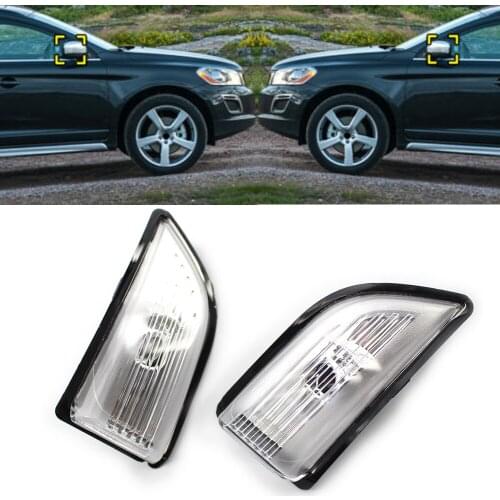 For Volvo XC60 2009 2010 2011 2012 2013 Car Door Rearview Wing Mirror Turn Signals Indicator Light Lamp Left & Right 1Pair