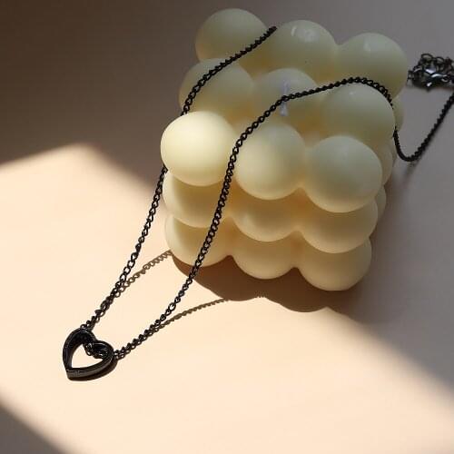 Necklace for Women Fashin Love Chokers Hollow Heart-shaped Long Custom Necklace Dainty Pendant Statement Couple Gift