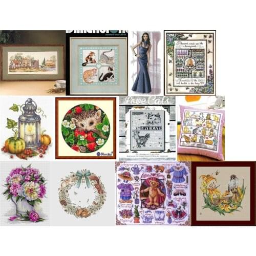 Heritage Magazine 6257 Long Skirt Beauties Counted Cross Stitch 11CT 14CT 18CT Cross Stitch Kits Embroidery Needlework Sets