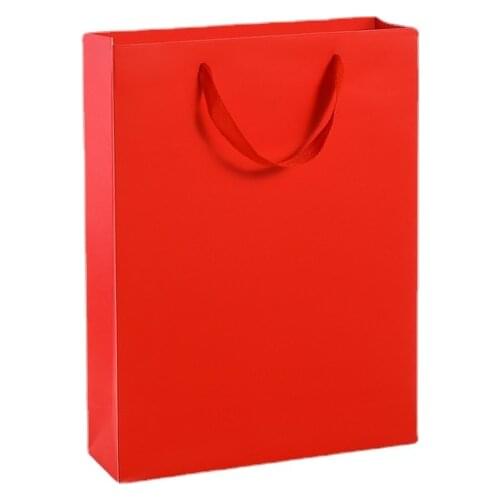 1PC Vertical 16x8x22cm High Quality Simple Paper Gift Bag Kraft Paper Candy Box with Handle Wedding Birthday Party Gift Package