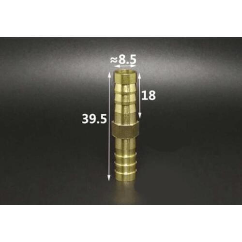 10 PCS 8mm Hose Barb Straight Splicer Brass Hosetail Fitting Adapter Coupling Water Fuel