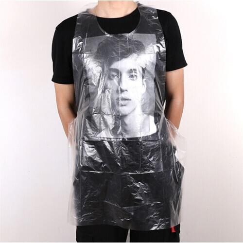 10PCS Disposable apron individually wrapped plastic transparent hot pot kitchen catering adult children waterproof and oil-proof