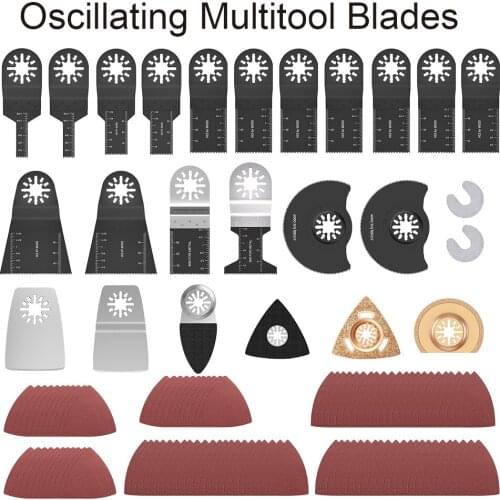 120Pcs Titanium Oscillating Multitool Blade Oscillating Multi-Tools Accessories for Wood, Hard Material and Metal Cutting