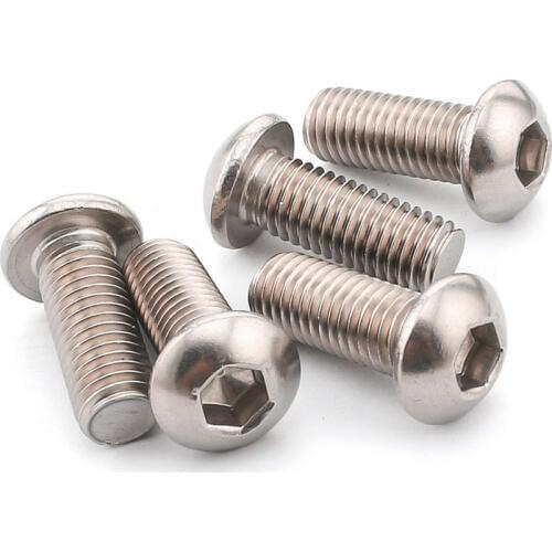 20pcs 3D Printer Accessories M5 304 Stainless Steel Round Head Hexagon Screw