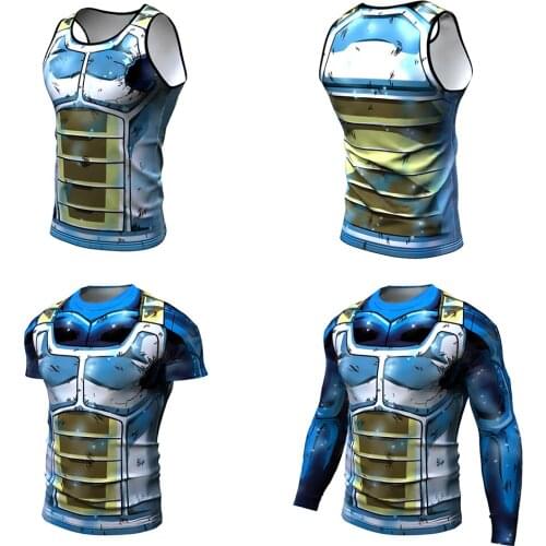 2021 T Shirts Cosplay Men Cosplay Anime character Shirts Fitness Compression T-Shirts Bodybuilding Tops Tees Harajuku Camiseta