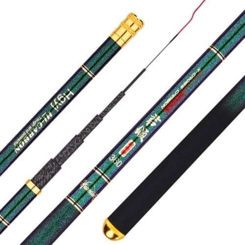 3.6m 4.5m 5.4m 6.3m Stream Rod High Carbon Fiber Telescopic Fishing Olta Short Section Hand Pole Fishing Sticks Vara De Pesca