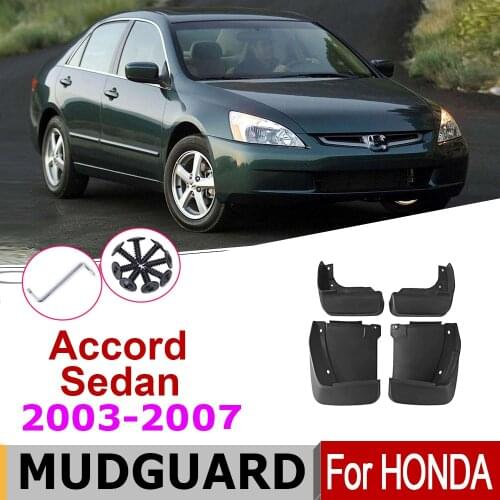 4PCS Car Mudflap For Honda Accord 2003 2007 Sedan CL CN 7th 7 Gen 2016~2003 Fender Mud Guard Splash Flap Mudguard Accessories