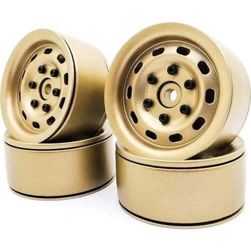 4pcs ALLOY ROCK CRAWLER BEADLOCK WHEEL RIM 1.9" FOR AXIAL RACING SCX10 TRX-4 TF2 JEEP RC CAR S283