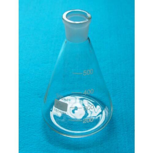 500ml,Glass Erlenmeyer Flask,Groud Joints 24/29,Laboratory Triangle Bottle