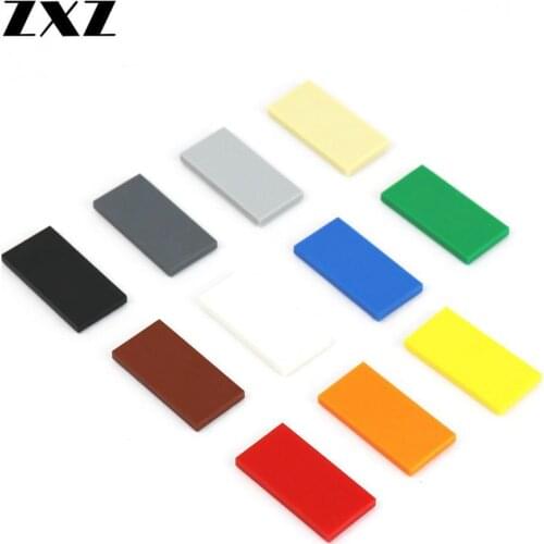 500pcs/lot MOC Bricks Tiles 2x4 with Groove City Building Blocks DIY Educational Technical Toys Compatible 87079 Flat Tiles