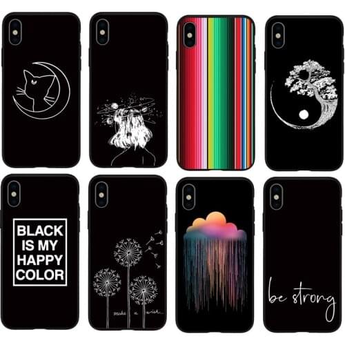 Be Strong Colorful Stripes Make a wish Phone Case For iphone 7 8 Plus 6 Plus 6s Plus XR X XS XSMAX 5s SE soft Cover Funda Coque