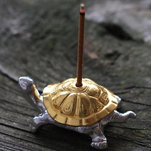 Japanese Style Tortoise Incense Stick Incense Holder Creative Alloy Tea Ceremony Ornaments Personality Line Incense Burner