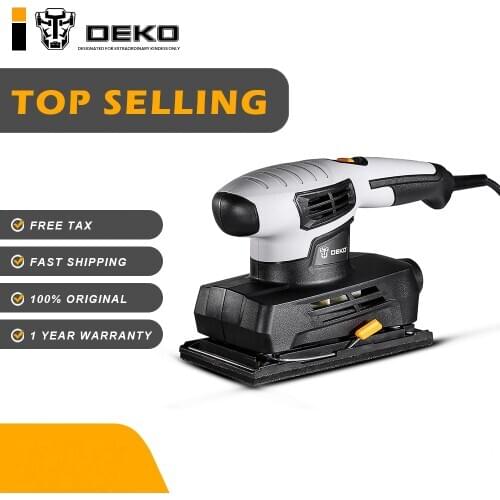 DEKO Sheet Sander with 15 Sheets of sandpaper and Dust exhaust Power Tools Electric Sander