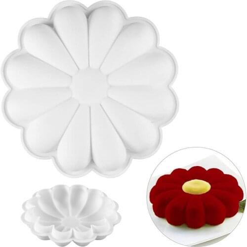 Silicone Sun Flower Mousse Cake Molds Forms Patisserie Dessert Jello Chocolate Kitchen Accessories DIY Baking Tool Silicona