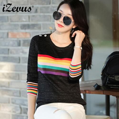 Женские футболки с длинным рукавом IZEVUS China At AliExpress