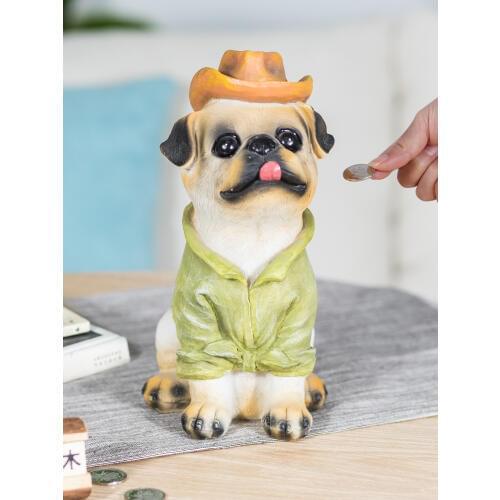 Piggy Bank Resin Dog Home Decor Craft Jewelry Money Box Piggy Bank Cash Box Coin Bank Moneybox Coin Box