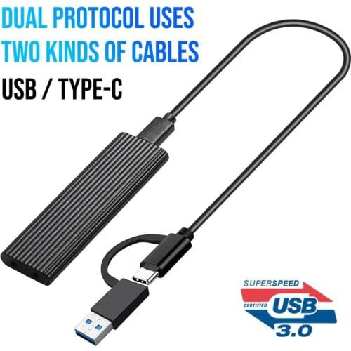 Hard Drive Enclosure Portable NVME/SATA USB3.0 10Gbps High Speed M.2 SSD Case Computer Accessories for MacBook Dropshipping