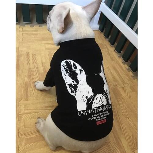 Cool Dog Shirts for Pets Cats Clothing Cotto Lovely Style Animal Printing Vest T-shirt for French Bull Dogs and Large Dogs