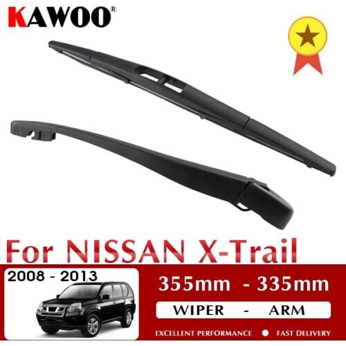 KAWOO Car Rear Wiper Blade Blades Back Window Wipers Arm For Nissan X-Trail Hatchback (2008-2013) 355mm Auto Windscreen Blade