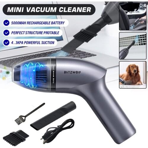 4.3kpa Mini Vacuum Cleaner 34000 rPM Speed Powerful Suction Wide Application for Keyboard Desktop Car Computer Device Cleaners