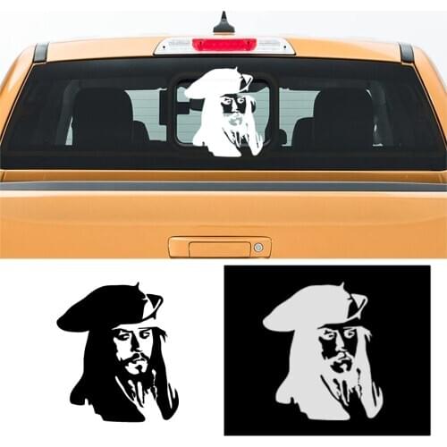 Free shipping 1piece Jack Sparrow Pirates of the Caribbean pickup window sticker
