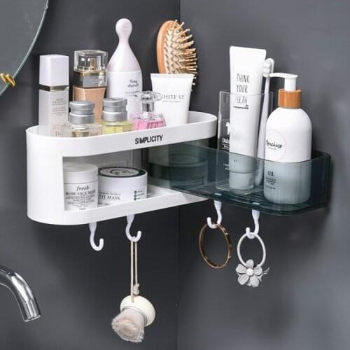 Wall Mounted Corner Shower Shelf Shampoo Shower Shelf For Toilet Kitchen Storage Rack Organizer Bathroom Accessories MJ81103