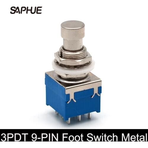 New 9PIN 3PDT Foot Switch For DIY Guitar Effects Pedal True Bypass Free Shipping