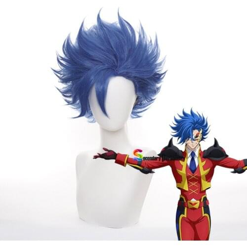 Anime SK8 Shindo Ainosuke Cosplay Wig ADAM S Blue Short Fluffy Synthetic Hair Heat Resistant The Infinity SK Eight + Wig Cap